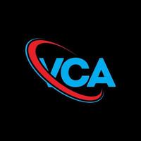 vca-logo. vca brief. vca brief logo ontwerp. initialen vca logo gekoppeld aan cirkel en hoofdletter monogram logo. vca typografie voor technologie, business en onroerend goed merk. vector