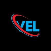 vel-logo. vel brief. vel brief logo ontwerp. initialen vel logo gekoppeld aan cirkel en hoofdletter monogram logo. vel typografie voor technologie, business en onroerend goed merk. vector