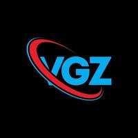 vgz-logo. vg brief. vgz brief logo ontwerp. initialen vgz logo gekoppeld aan cirkel en hoofdletter monogram logo. vgz typografie voor technologie, business en onroerend goed merk. vector