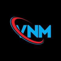 vnm-logo. vnm brief. vnm brief logo ontwerp. initialen vnm logo gekoppeld aan cirkel en hoofdletter monogram logo. vnm typografie voor technologie, business en onroerend goed merk. vector