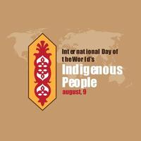 internationale dag van de inheemse volkeren van de wereld vector