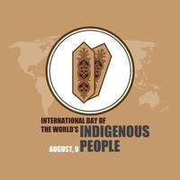 internationale dag van de inheemse volkeren van de wereld vector