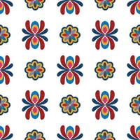 ikat bloemen etnisch naadloos textielpatroonontwerp. Azteekse stof tapijt mandala ornamenten textiel decoraties behang. tribal boho inheemse bloemmotief traditionele borduurwerk vector achtergrond