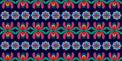 ikat bloemen etnisch naadloos textielpatroonontwerp. Azteekse stof tapijt mandala ornamenten textiel decoraties behang. tribal boho inheemse bloemmotief traditionele borduurwerk vector achtergrond