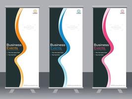 zakelijke banner roll-up set staande banner sjabloon moderne banner. vector