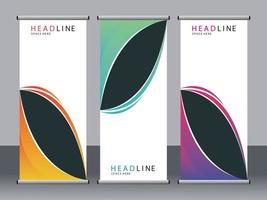 zakelijke banner roll-up set staande sjabloon voor spandoek. vector