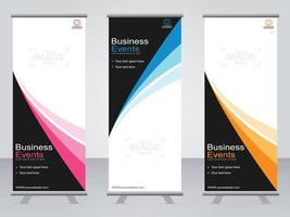 zakelijke banner roll-up set staande sjabloon voor spandoek. vector