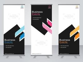 zakelijke banner roll-up set staande sjabloon voor spandoek. vector