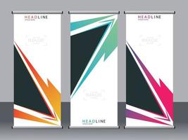 zakelijke banner roll-up set staande sjabloon voor spandoek. vector