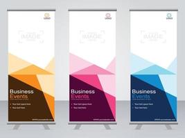 zakelijke banner roll-up set staande sjabloon voor spandoek. vector