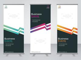 zakelijke banner roll-up set staande sjabloon voor spandoek. vector