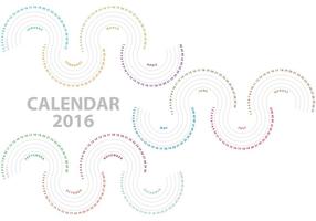 Vector Golven Kalender 2016