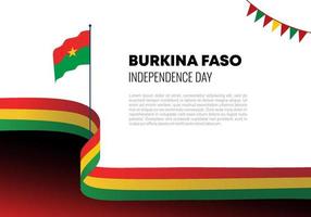 Burkina Faso Onafhankelijkheidsdag nationale viering op 5 augustus. vector