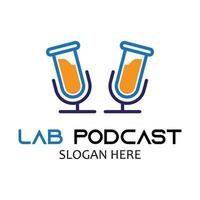 wetenschap podcast pictogram logo ontwerpelement vector