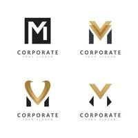 m logo vector ontwerp, creatief eerste logo vector ontwerp