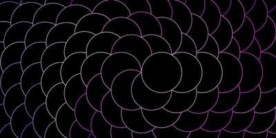 donkerroze vector sjabloon met cirkels.