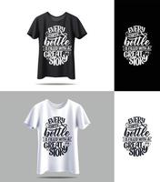 nieuwe zwart-wit t-shirt vector met mockup typografie citaten. vintage typografie print vector design. t-shirt ontwerp vector