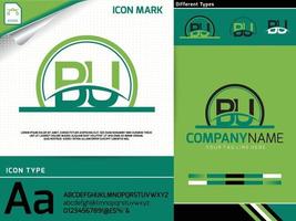 letter bu logo premium vector