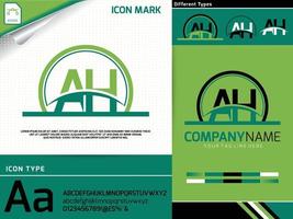 letter ah logo premium vector