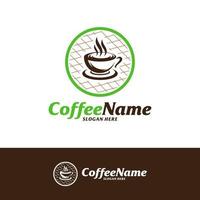 koffie logo ontwerpsjabloon. koffie logo concept vector. creatief pictogram symbool vector