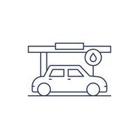 auto tankstation pictogram vector