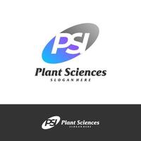 brief psi logo vector ontwerpsjabloon, eerste psi logo concepten illustratie.