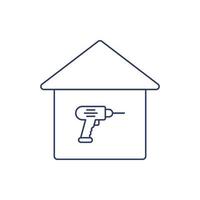 home reparatie boor pictogram vector