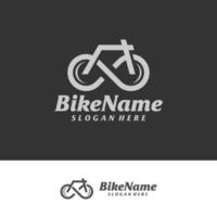 fiets oneindig logo ontwerpsjabloon. fiets logo concept vector. creatief pictogram symbool vector