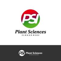 brief psi logo vector ontwerpsjabloon, eerste psi logo concepten illustratie.