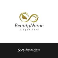 schoonheid logo vector ontwerpsjabloon, schoonheid logo concepten illustratie.