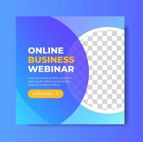 online zakelijke webinar social media post vector