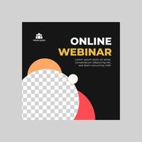 online webinar social media bericht vector