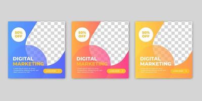 digitale marketing sociale media plaatsen vector