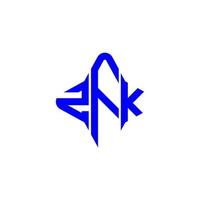 zfk letter logo creatief ontwerp met vectorafbeelding vector