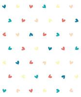 naadloos patroonontwerp met kleurrijke mini schattige harten vector