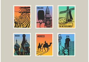 Gratis landmark vector posters