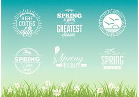Gratis Spring Typografische Vector Design Set