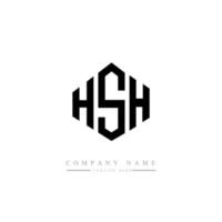 hsh letter logo-ontwerp met veelhoekvorm. hsh veelhoek en kubusvorm logo-ontwerp. hsh zeshoek vector logo sjabloon witte en zwarte kleuren. hsh-monogram, bedrijfs- en onroerendgoedlogo.