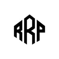 rrp letter logo-ontwerp met veelhoekvorm. rrp veelhoek en kubusvorm logo-ontwerp. rrp zeshoek vector logo sjabloon witte en zwarte kleuren. rrp monogram, bedrijfs- en onroerend goed logo.