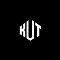 kut letter logo-ontwerp met veelhoekvorm. kut veelhoek en kubusvorm logo-ontwerp. kut zeshoek vector logo sjabloon witte en zwarte kleuren. kut monogram, bedrijfs- en onroerend goed logo.