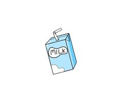 illustratie vector melk met originele smaak