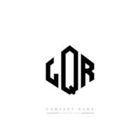 lqr-letterlogo-ontwerp met veelhoekvorm. lqr veelhoek en kubusvorm logo-ontwerp. lqr zeshoek vector logo sjabloon witte en zwarte kleuren. lqr-monogram, bedrijfs- en onroerendgoedlogo.