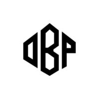 obp letter logo-ontwerp met veelhoekvorm. obp veelhoek en kubusvorm logo-ontwerp. obp zeshoek vector logo sjabloon witte en zwarte kleuren. obp-monogram, bedrijfs- en onroerendgoedlogo.