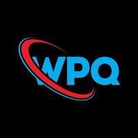 wpq-logo. wpq brief. wpq brief logo ontwerp. initialen wpq logo gekoppeld aan cirkel en hoofdletter monogram logo. wpq typografie voor technologie, zaken en onroerend goed merk. vector