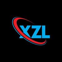 xzl-logo. xzl brief. xzl brief logo ontwerp. initialen xzl logo gekoppeld aan cirkel en monogram logo in hoofdletters. xzl typografie voor technologie, zaken en onroerend goed merk. vector
