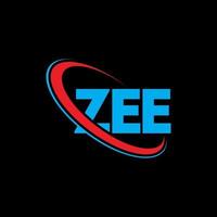 zee-logo. zee brief. zee letter logo ontwerp. initialen zee logo gekoppeld aan cirkel en hoofdletter monogram logo. zee typografie voor technologie, zaken en onroerend goed merk. vector