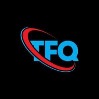 tfq-logo. tfq brief. tfq brief logo ontwerp. initialen tfq-logo gekoppeld aan cirkel en monogram-logo in hoofdletters. tfq typografie voor technologie, zaken en onroerend goed merk. vector