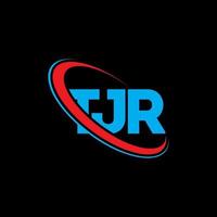 tjr-logo. tjr brief. tjr brief logo ontwerp. initialen tjr-logo gekoppeld aan cirkel en monogram-logo in hoofdletters. tjr typografie voor technologie, zaken en onroerend goed merk. vector