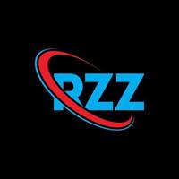 rzz-logo. rzz brief. rzz brief logo ontwerp. initialen rzz logo gekoppeld aan cirkel en hoofdletter monogram logo. rzz typografie voor technologie, zaken en onroerend goed merk. vector