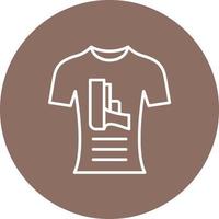 t-shirt lijn cirkel achtergrond pictogram vector